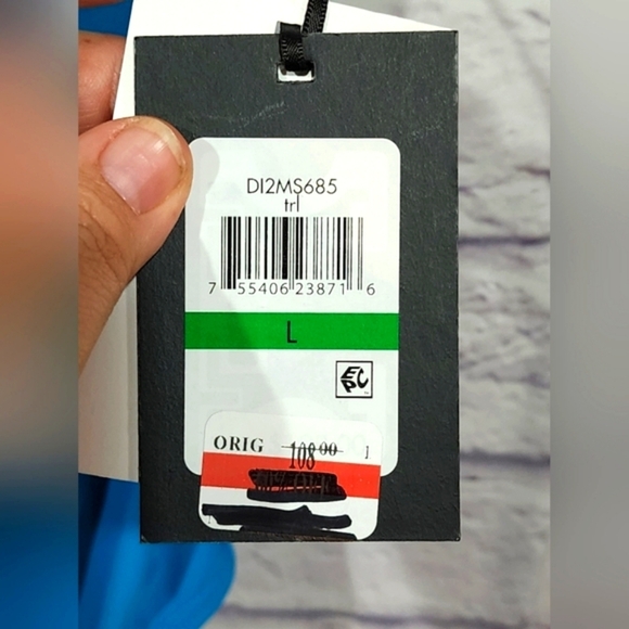 DKNY Women's Logo Cross Back One-Piece Swimsuit Turqouise Size Large NEW - Picture 9 of 9